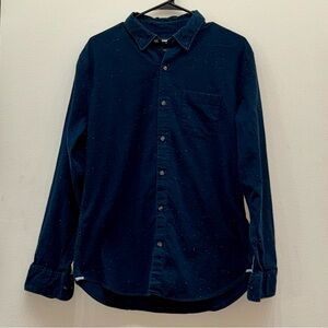 Bonobos Men's Navy Blue Button-Up Slim Fit Shirt (Large)